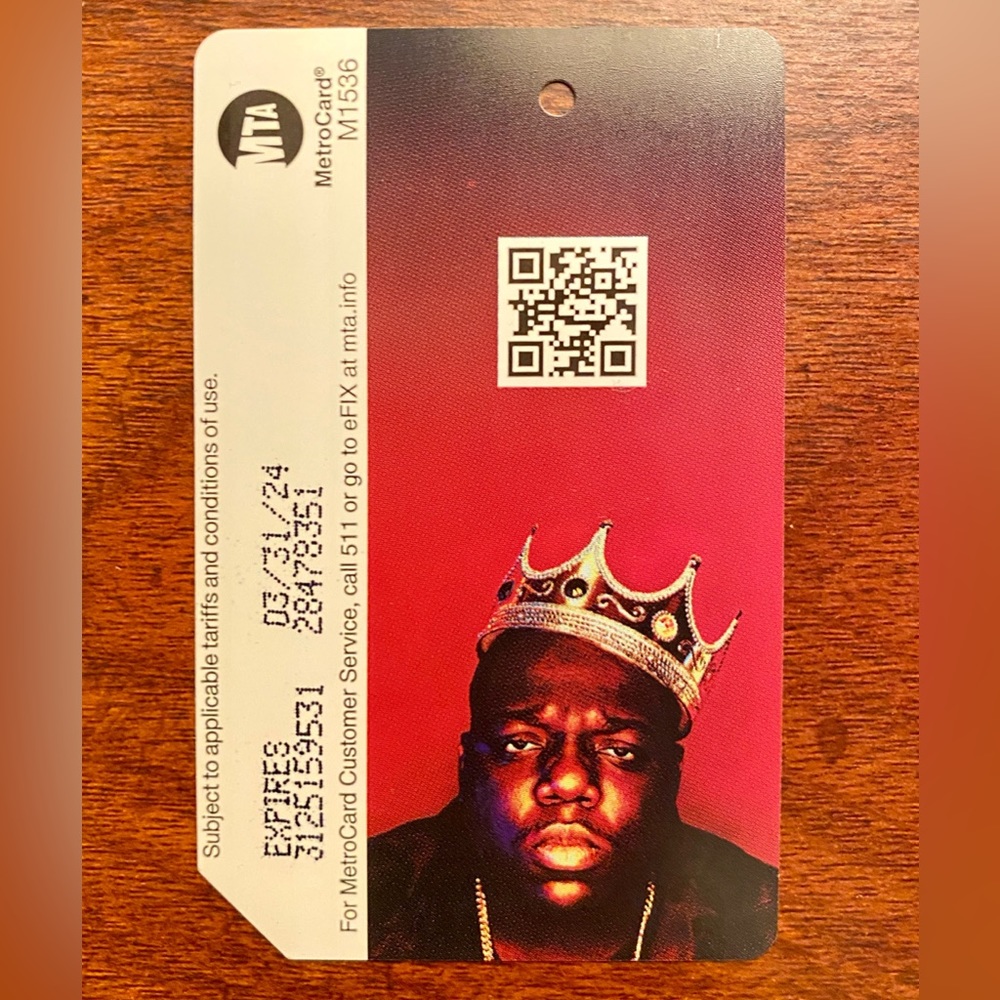 Biggie Smalls 50th Anniversary MetroCard
